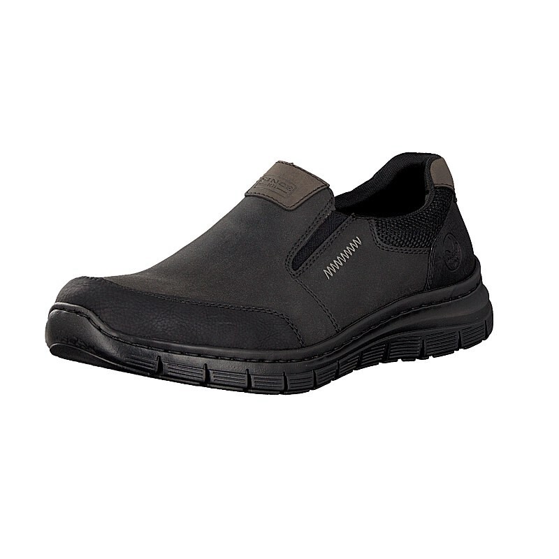 Slip On Panske - Rieker B5661-01 Čierne Topánky